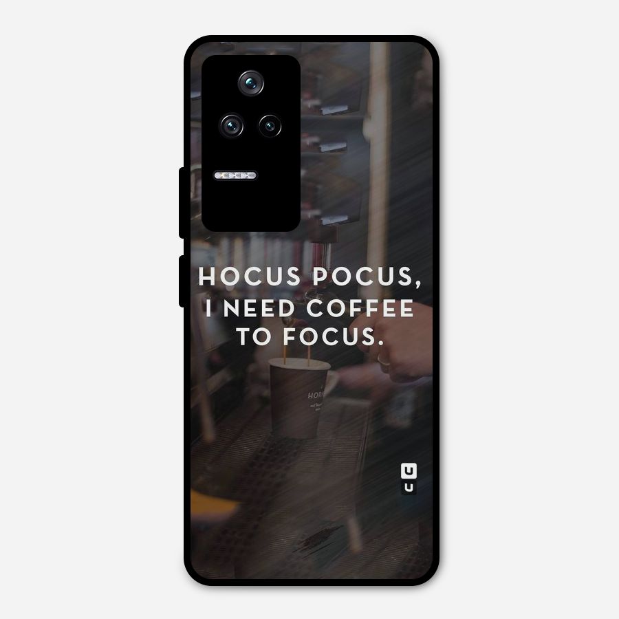 Coffee Focus Metal Back Case for Poco F4 5G