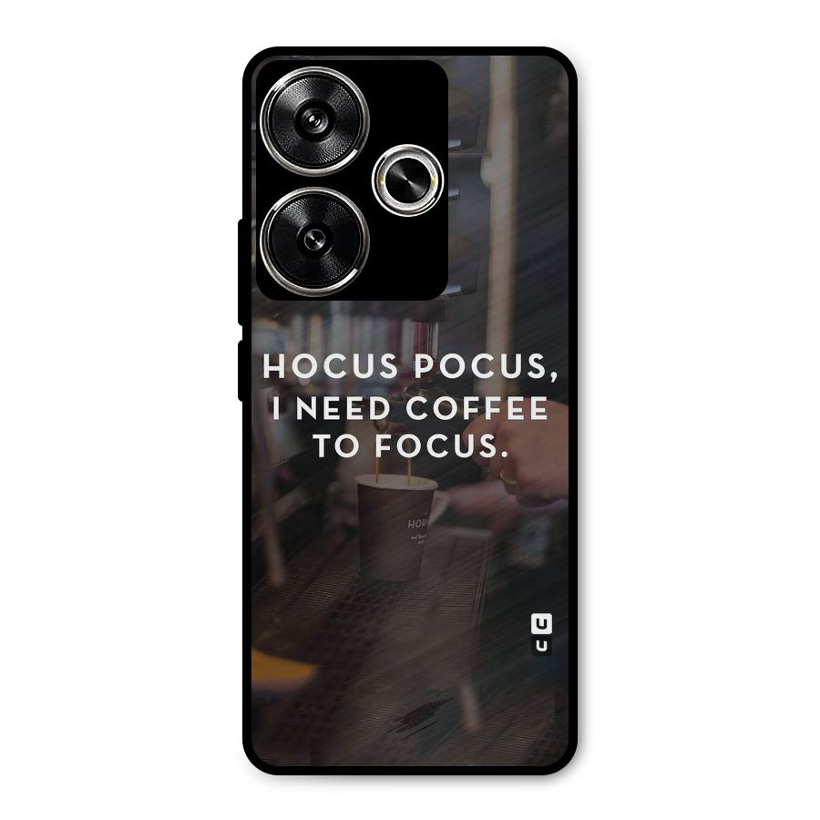 Coffee Focus Metal Back Case for Poco F6