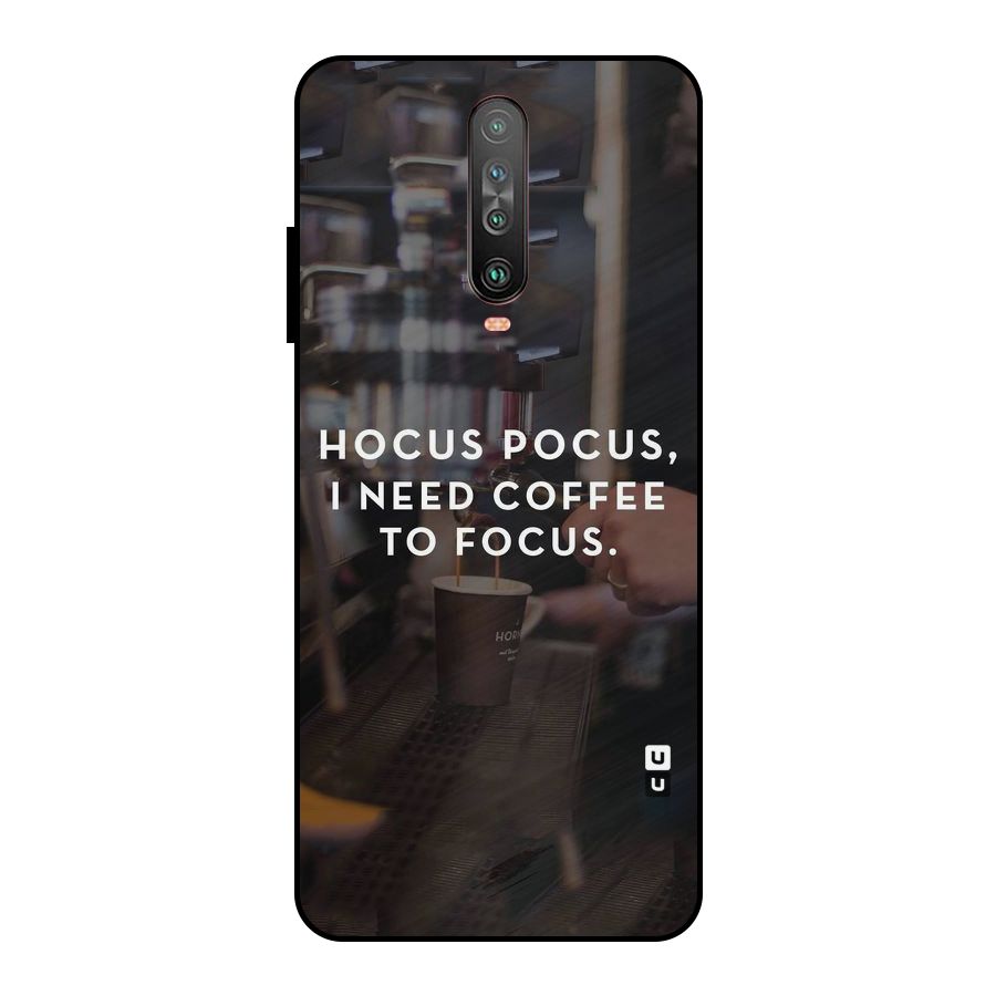 Coffee Focus Metal Back Case for Poco X2