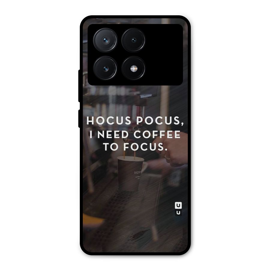 Coffee Focus Metal Back Case for Poco X6 Pro