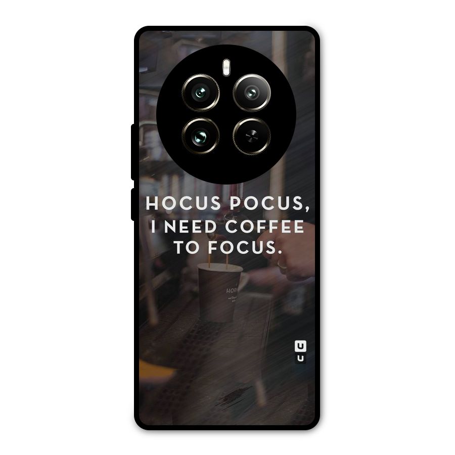 Coffee Focus Metal Back Case for Realme 12 Pro