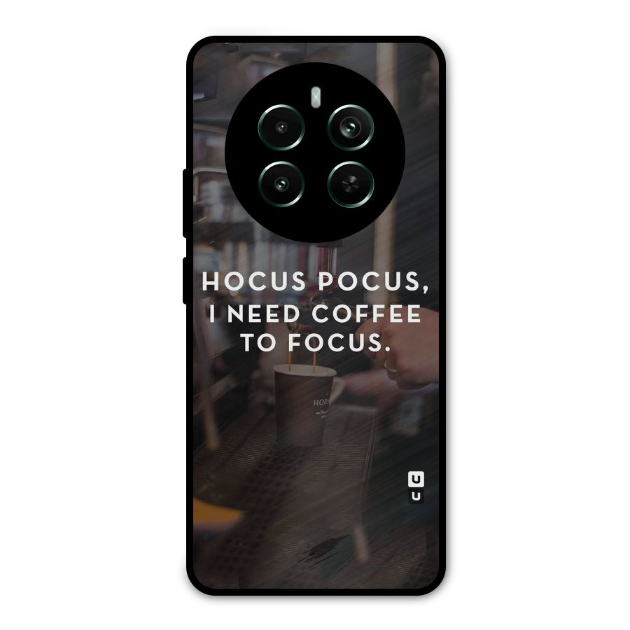 Coffee Focus Metal Back Case for Realme 12 Pro Plus