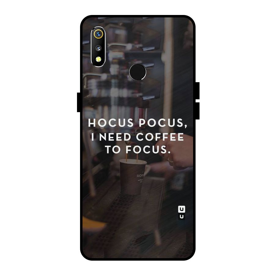 Coffee Focus Metal Back Case for Realme 3