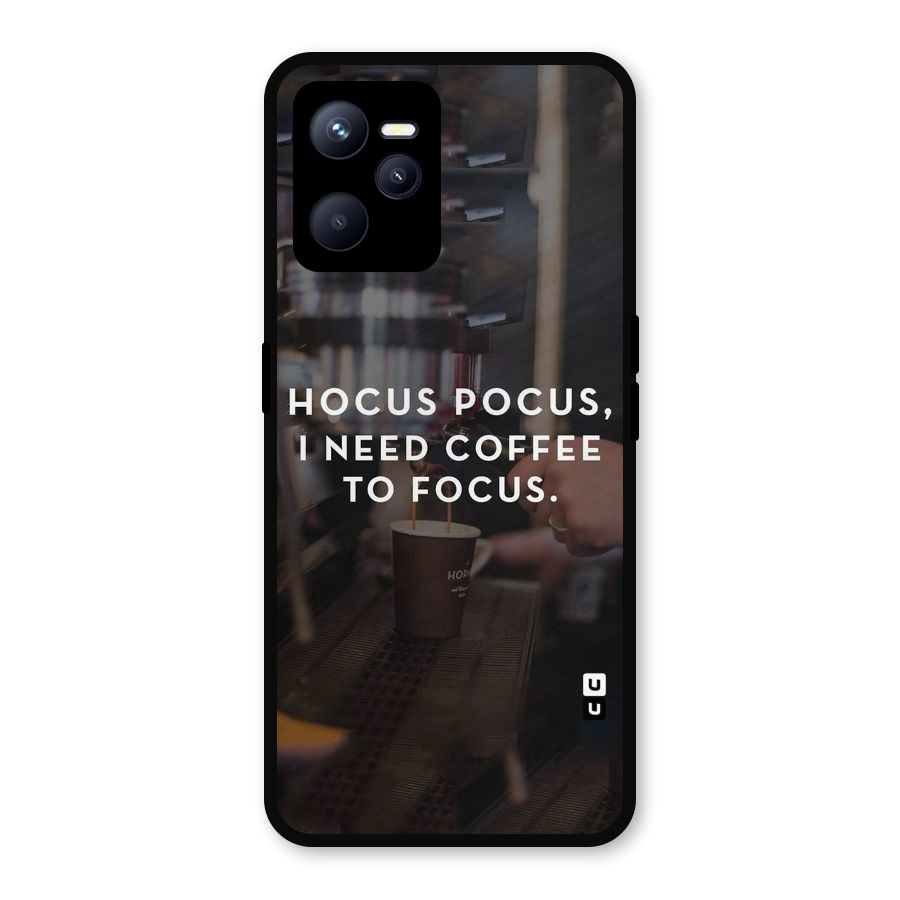 Coffee Focus Metal Back Case for Realme C35