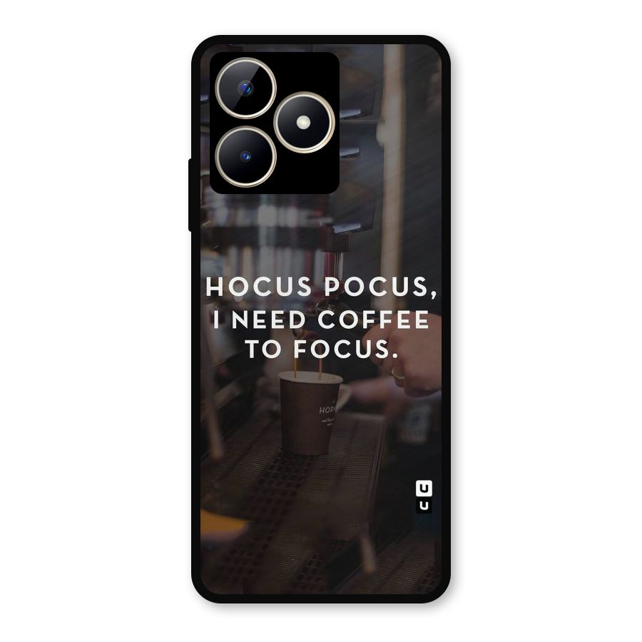 Coffee Focus Metal Back Case for Realme C53