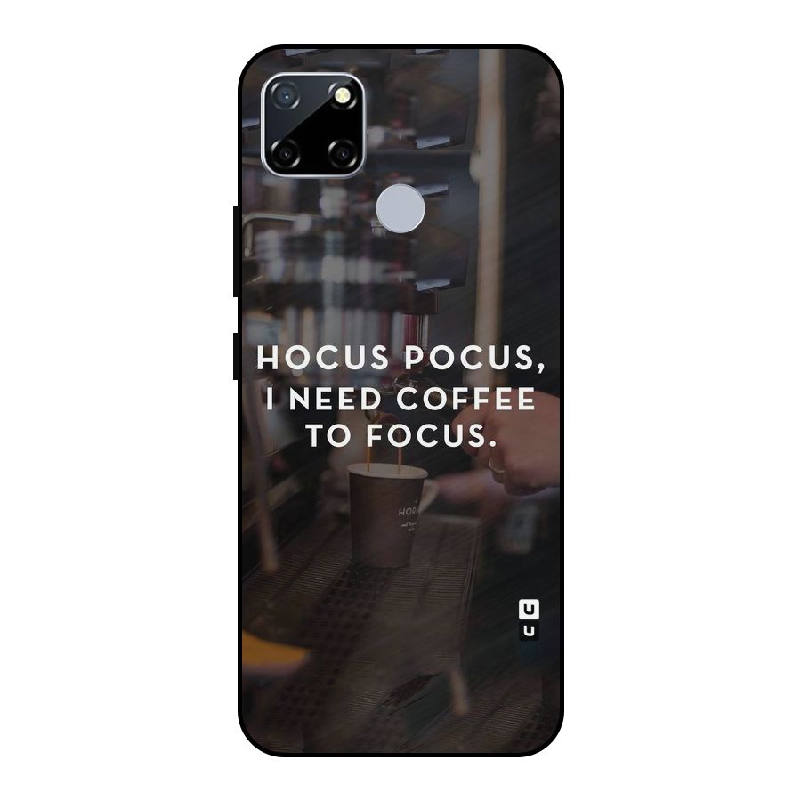 Coffee Focus Metal Back Case for Realme Narzo 20