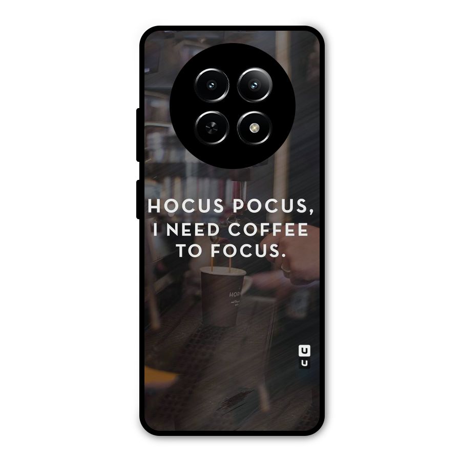 Coffee Focus Metal Back Case for Realme Narzo 70x 5G