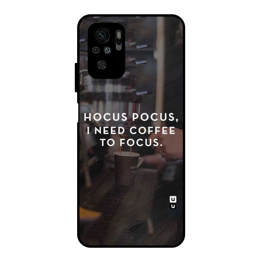 Coffee Focus Metal Back Case for Redmi Note 10S
