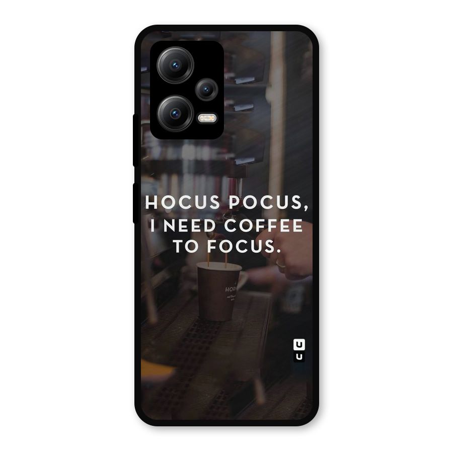 Coffee Focus Metal Back Case for Redmi Note 12 5G