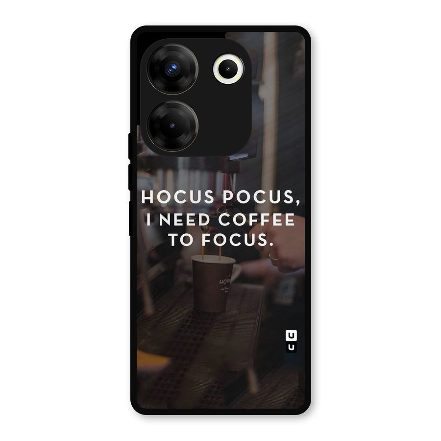 Coffee Focus Metal Back Case for Tecno Camon 20