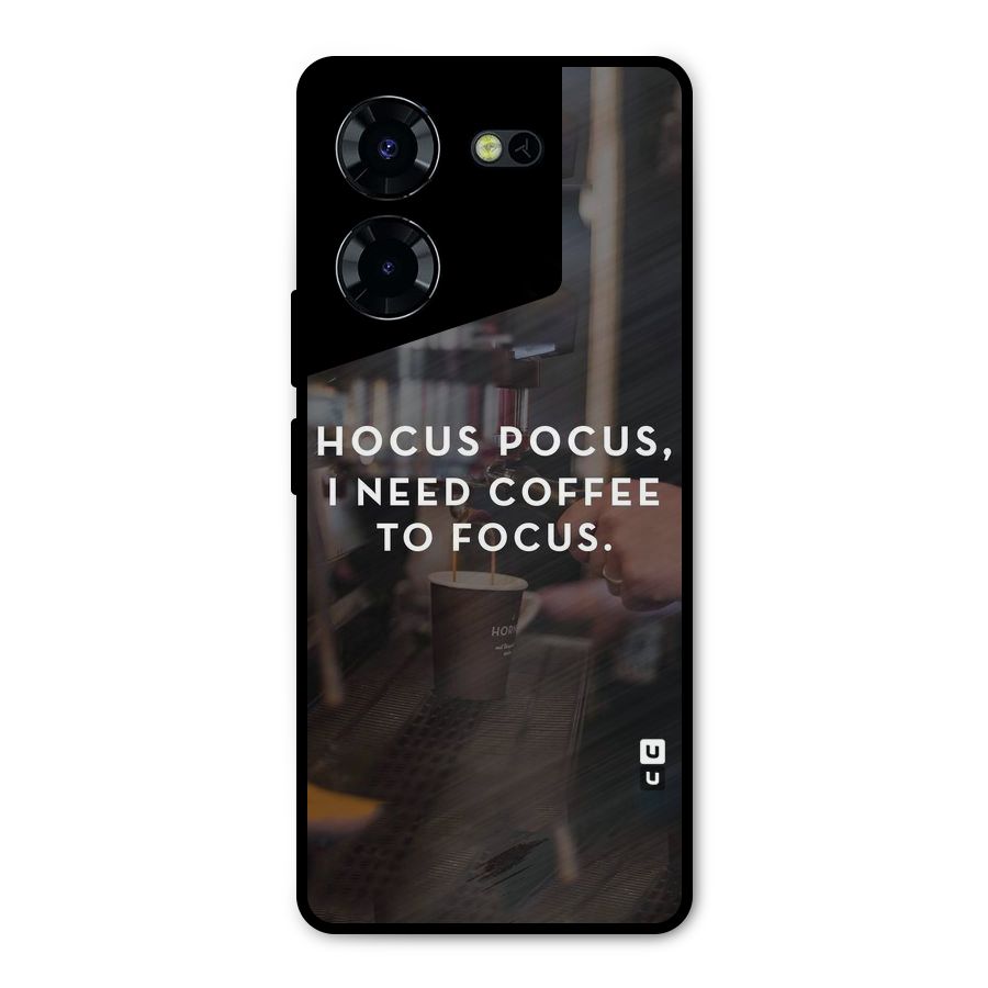Coffee Focus Metal Back Case for Tecno Pova 5 Pro 5G