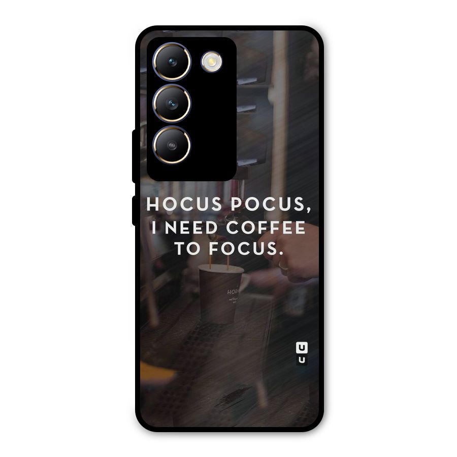 Coffee Focus Metal Back Case for Vivo T3 5G