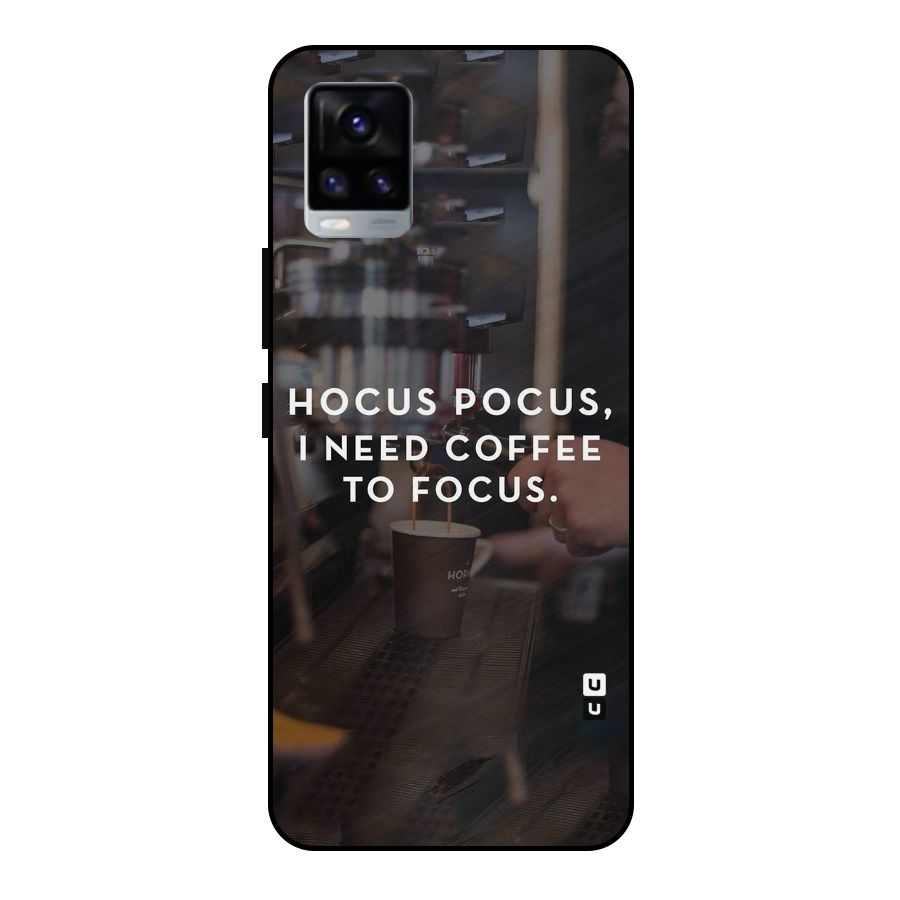 Coffee Focus Metal Back Case for Vivo V20 2021
