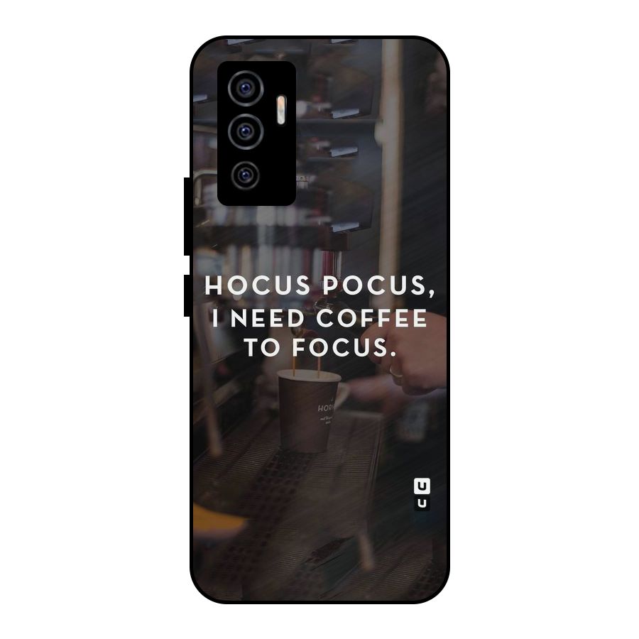 Coffee Focus Metal Back Case for Vivo V23e