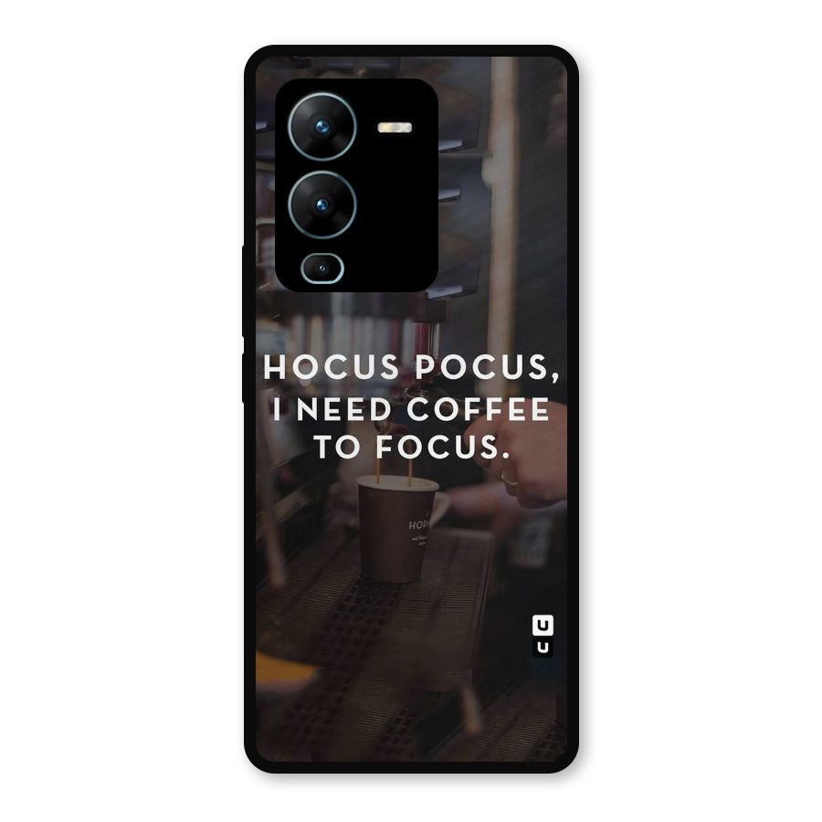 Coffee Focus Metal Back Case for Vivo V25 Pro