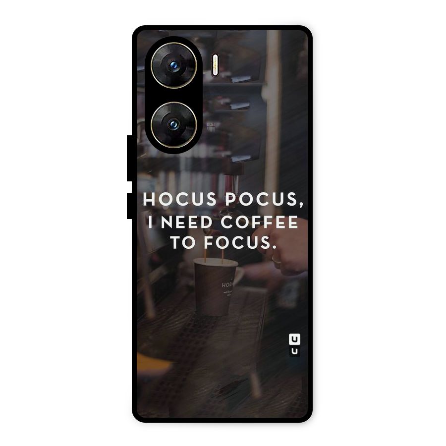 Coffee Focus Metal Back Case for Vivo V29e