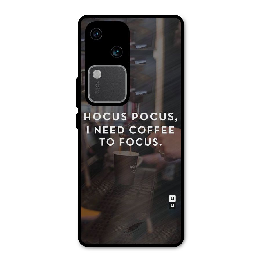 Coffee Focus Metal Back Case for Vivo V30 Pro