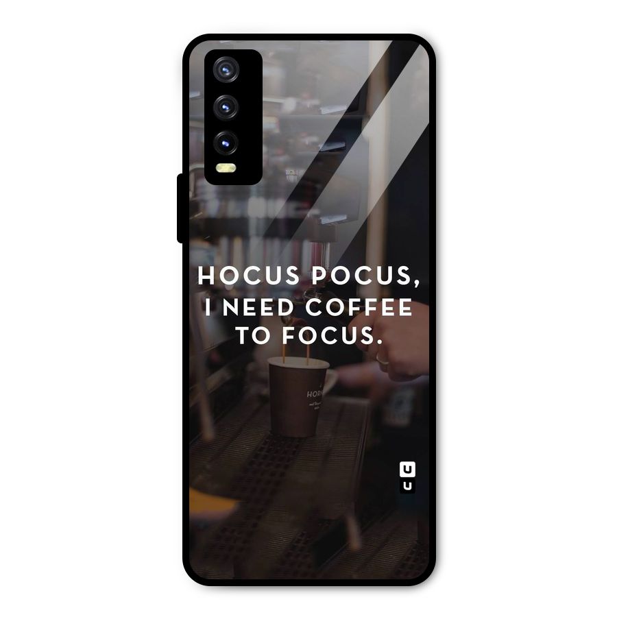 Coffee Focus Metal Back Case for Vivo Y20g