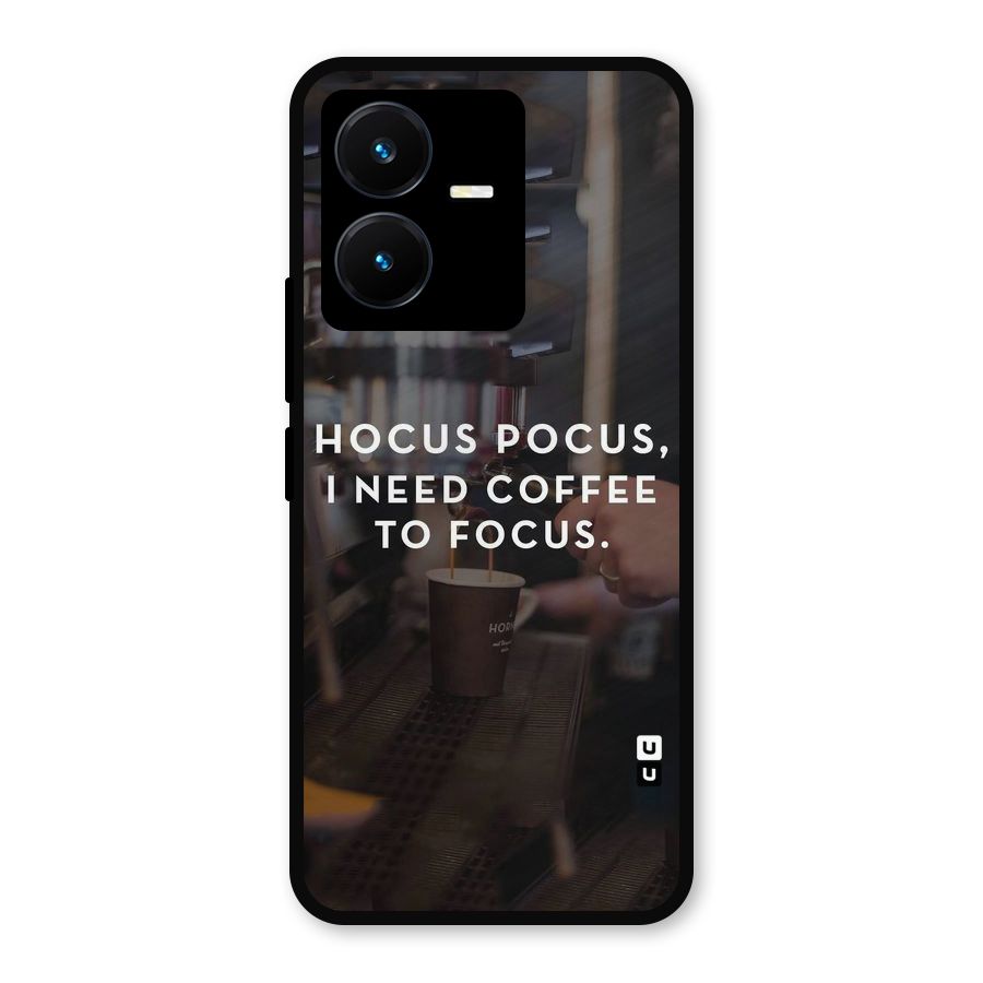 Coffee Focus Metal Back Case for Vivo Y22