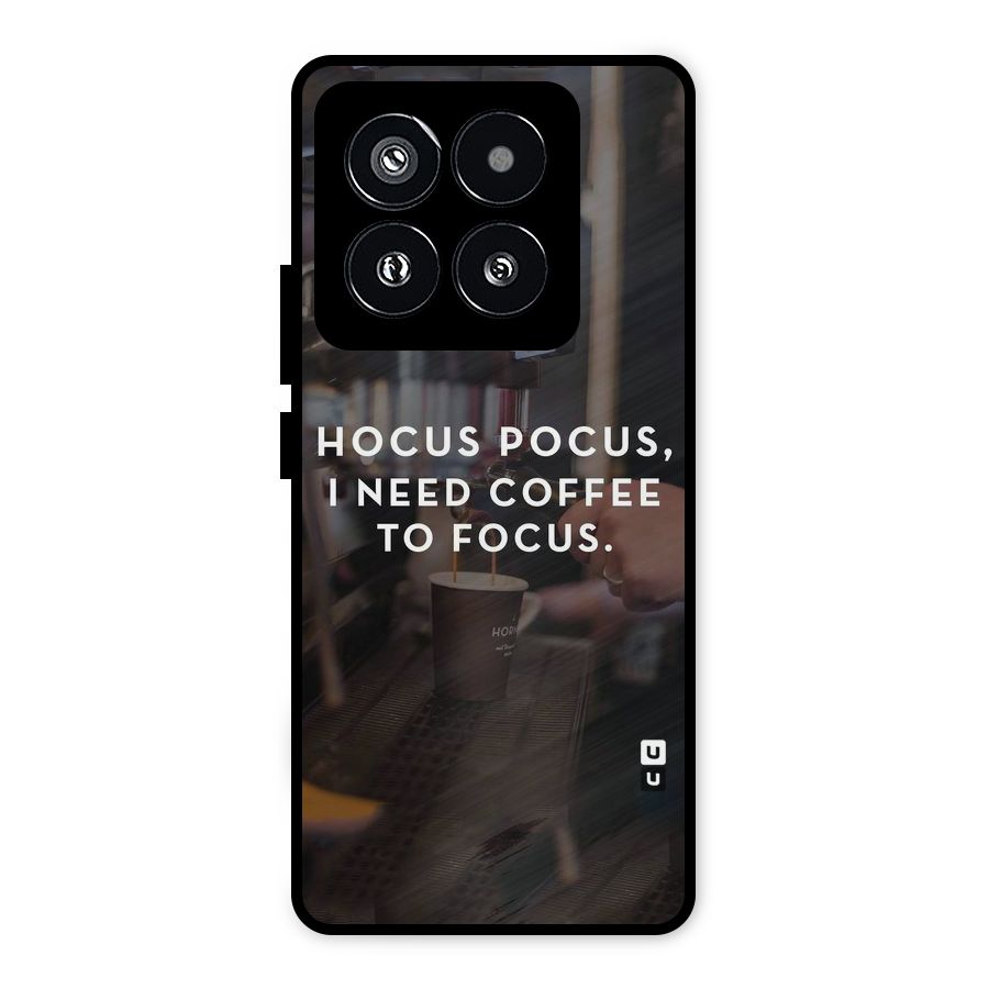Coffee Focus Metal Back Case for Xiaomi 14 Pro