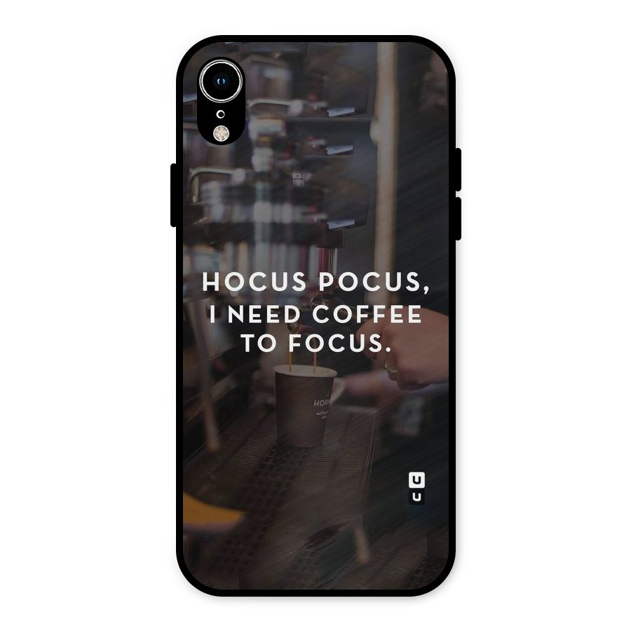 Coffee Focus Metal Back Case for iPhone XR