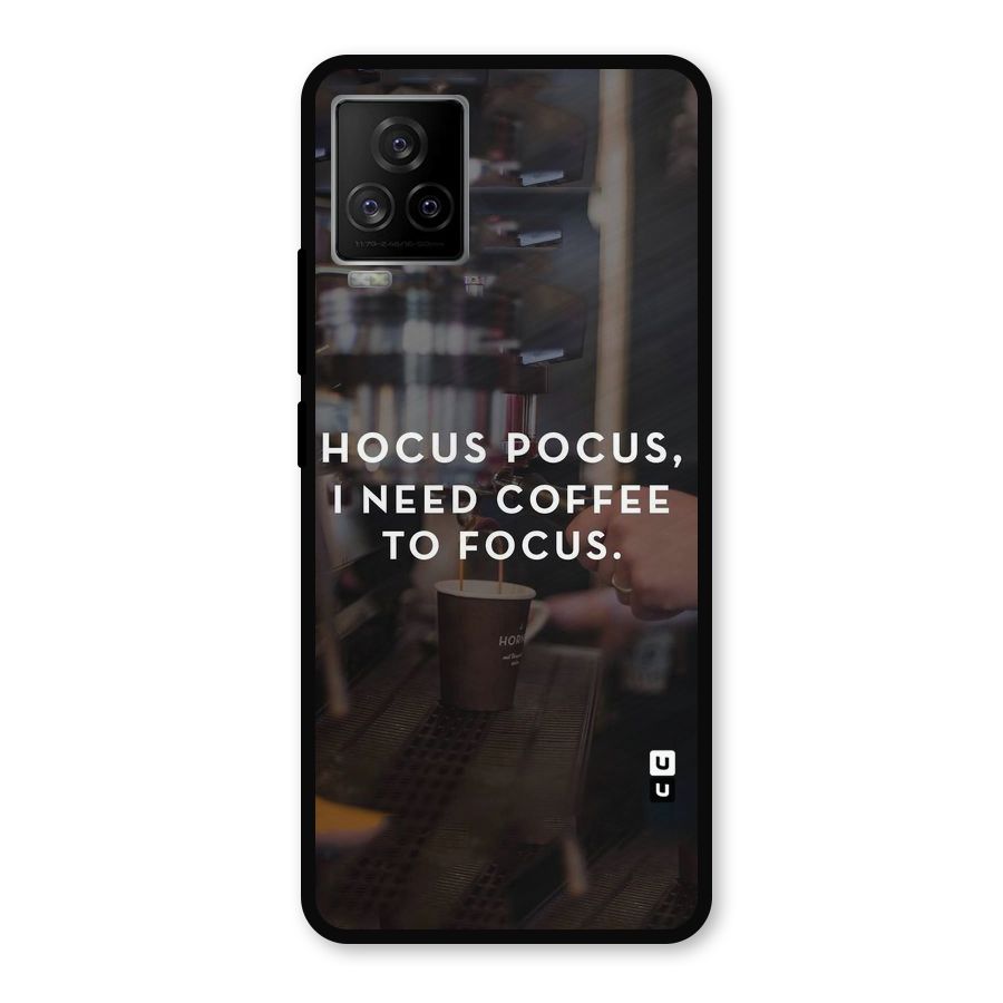 Coffee Focus Metal Back Case for iQOO 7 Legend 5G