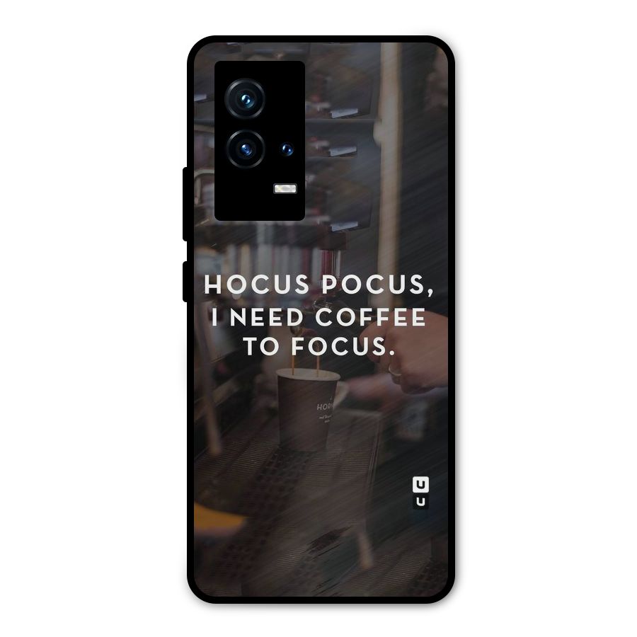 Coffee Focus Metal Back Case for iQOO 9 5G