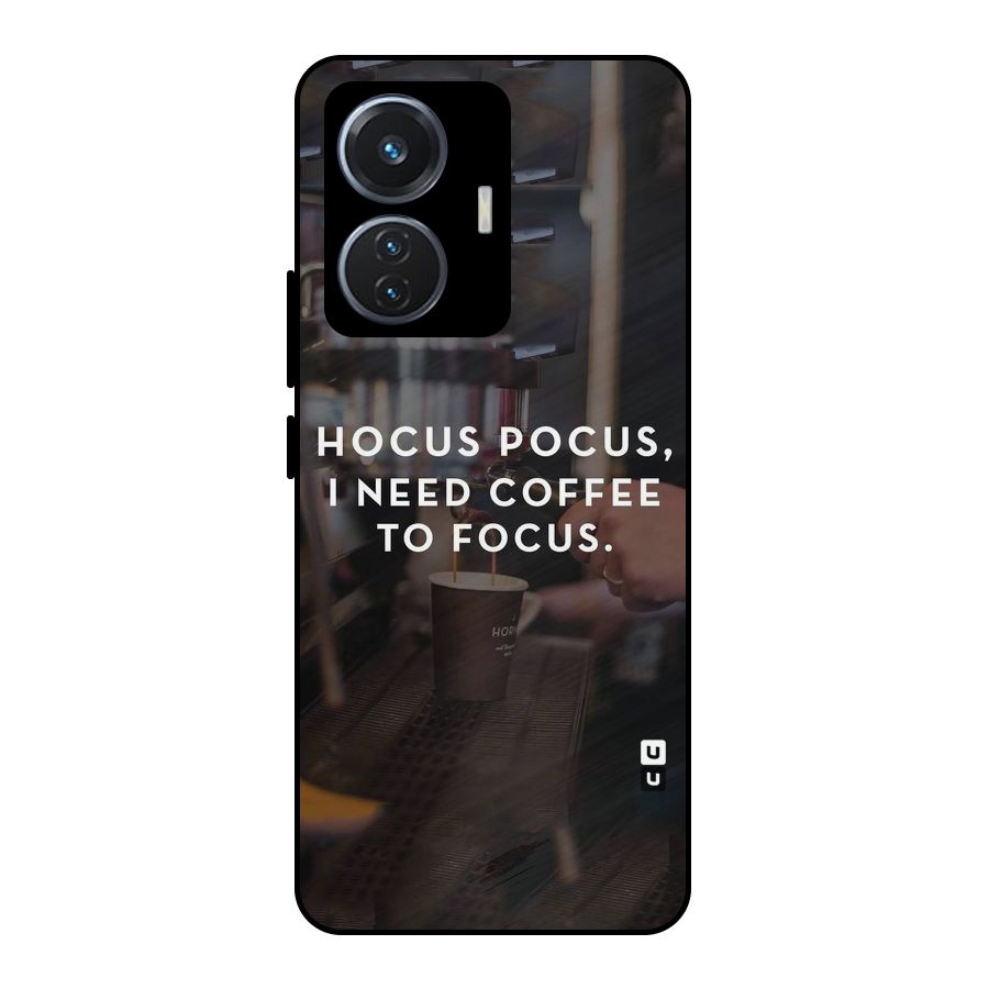Coffee Focus Metal Back Case for iQOO Z6 44W