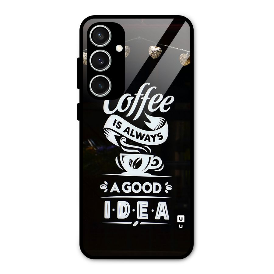 Coffee Idea Glass Back Case for Galaxy S23 FE