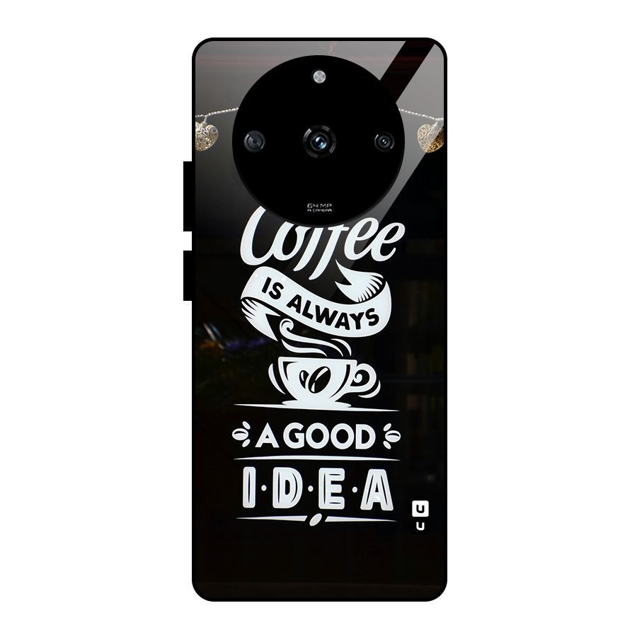 Coffee Idea Glass Back Case for Realme Narzo 60 5G