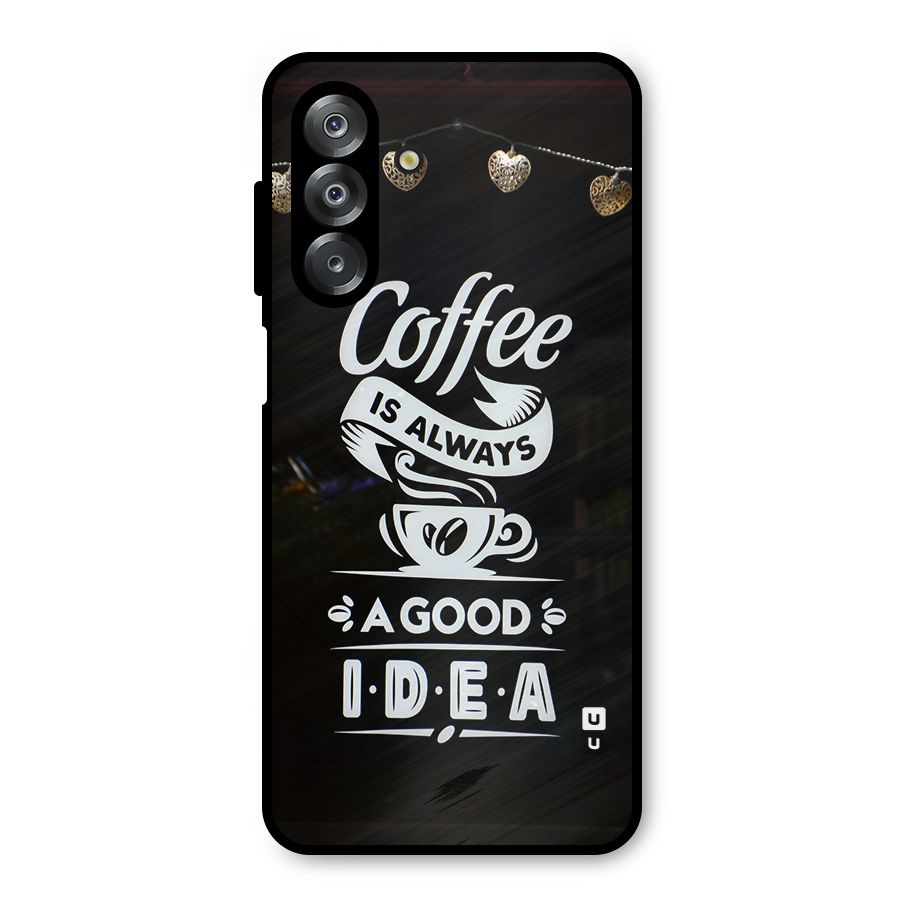 Coffee Idea Metal Back Case for Galaxy A26