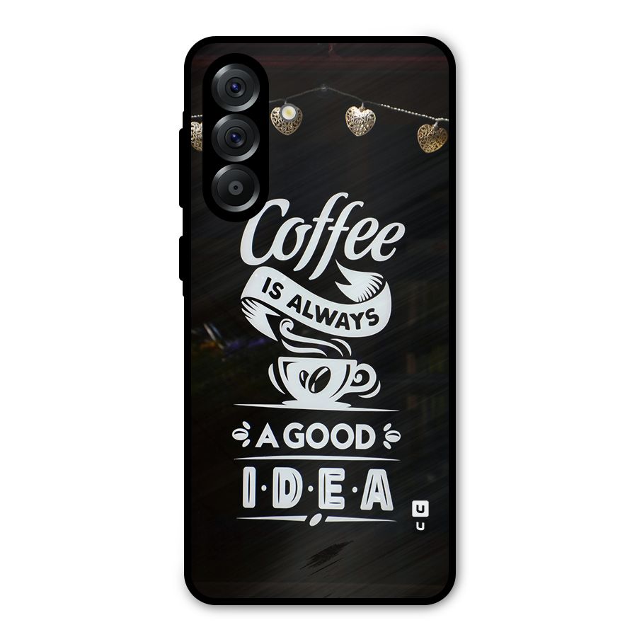 Coffee Idea Metal Back Case for Galaxy A36