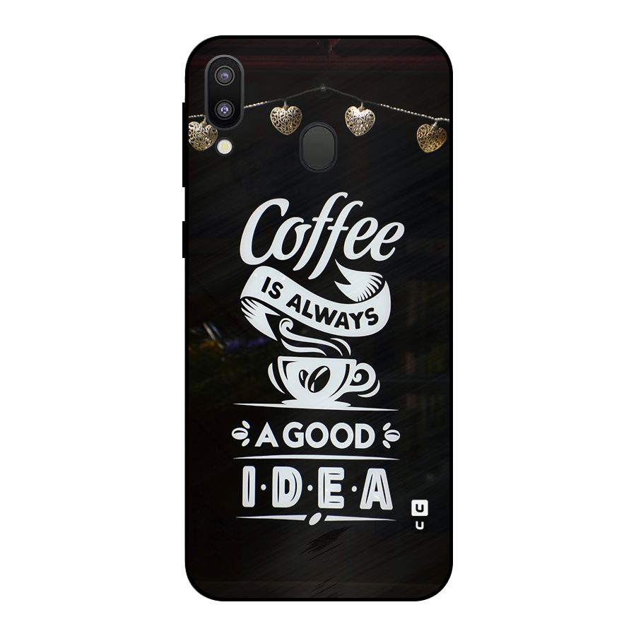 Coffee Idea Metal Back Case for Galaxy M20