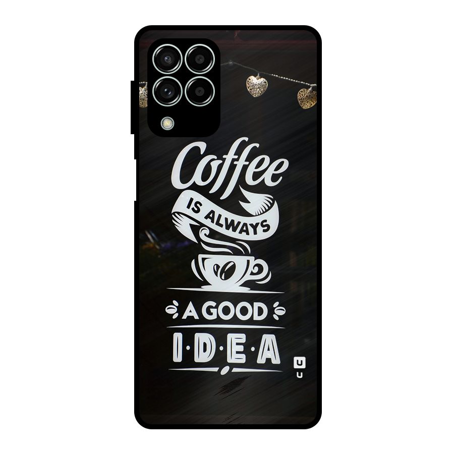 Coffee Idea Metal Back Case for Galaxy M33