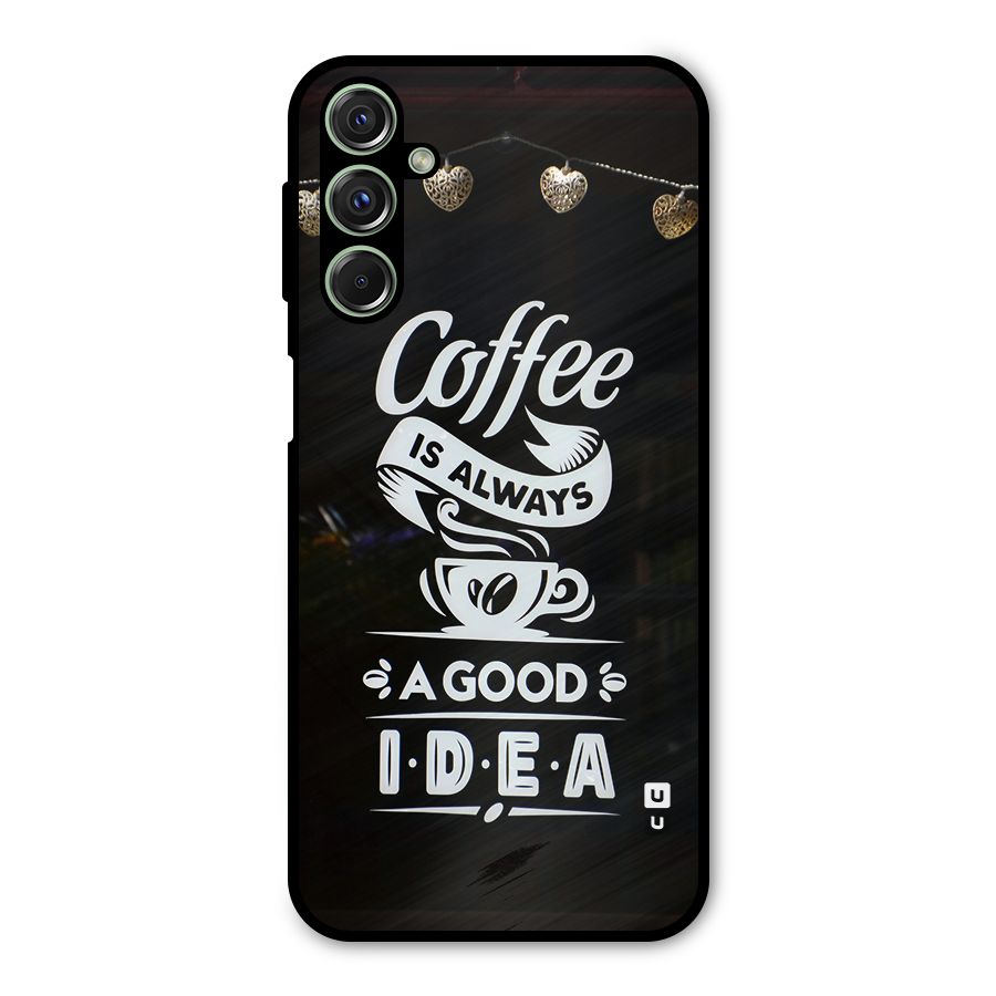 Coffee Idea Metal Back Case for Galaxy M34