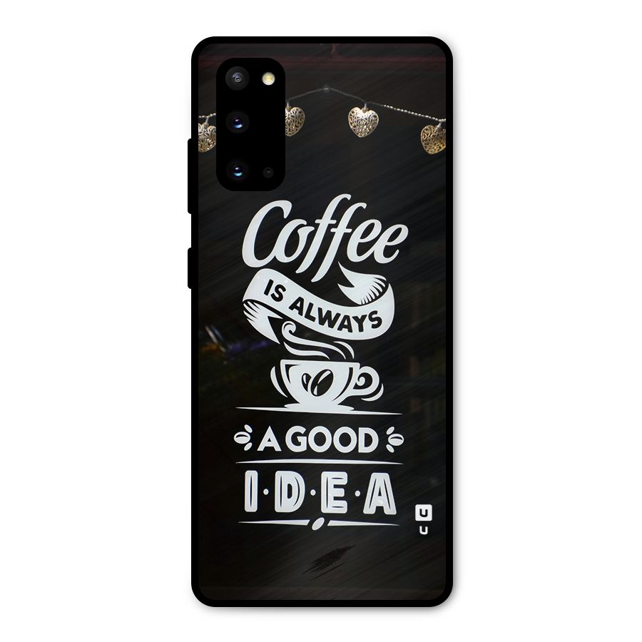 Coffee Idea Metal Back Case for Galaxy S20
