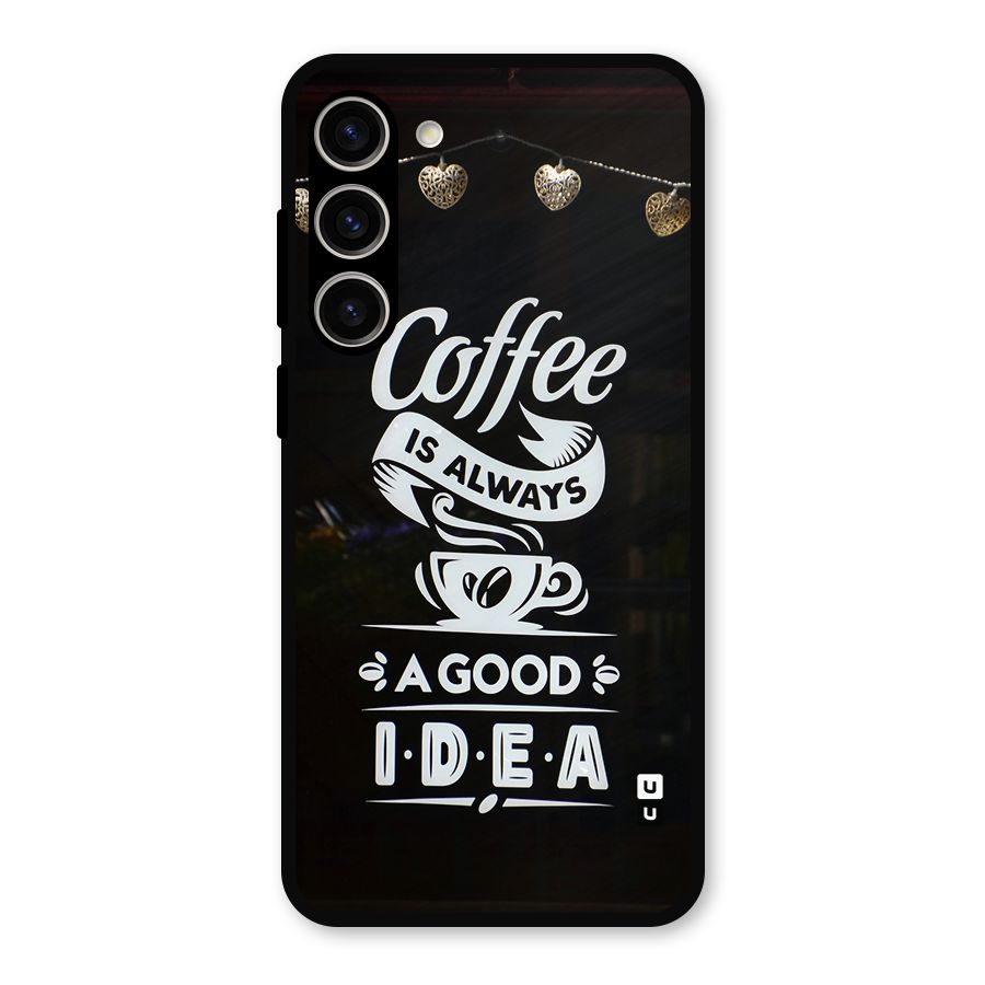 Coffee Idea Metal Back Case for Galaxy S23 Plus