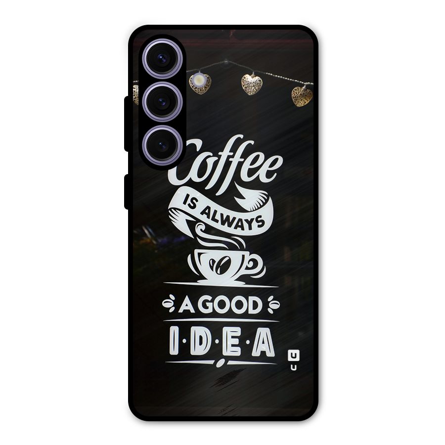 Coffee Idea Metal Back Case for Galaxy S24