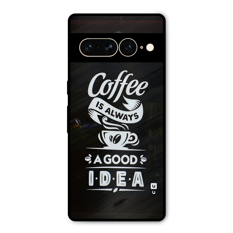 Coffee Idea Metal Back Case for Google Pixel 7 Pro