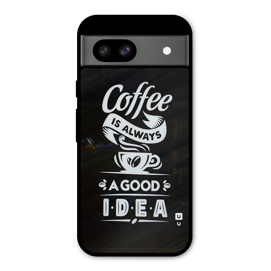 Coffee Idea Metal Back Case for Google Pixel 8a
