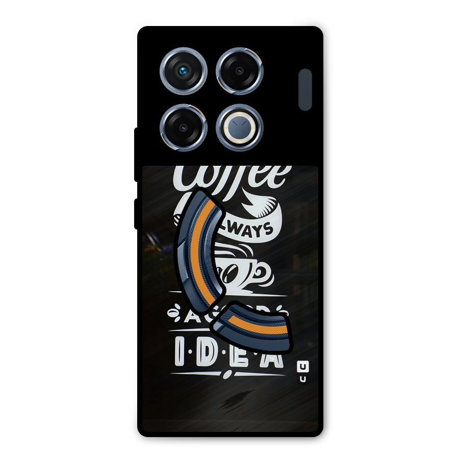 Coffee Idea Metal Back Case for Infinix GT 20 Pro