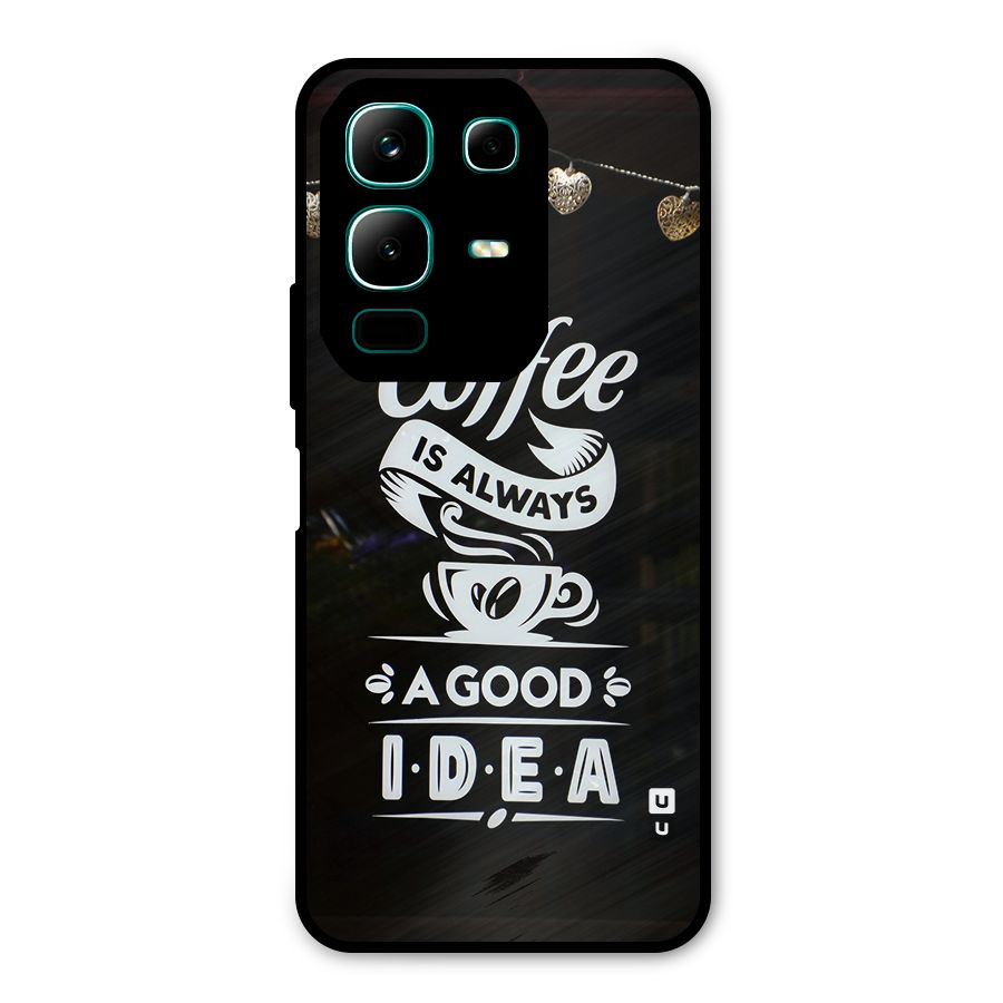 Coffee Idea Metal Back Case for Infinix Note 50x