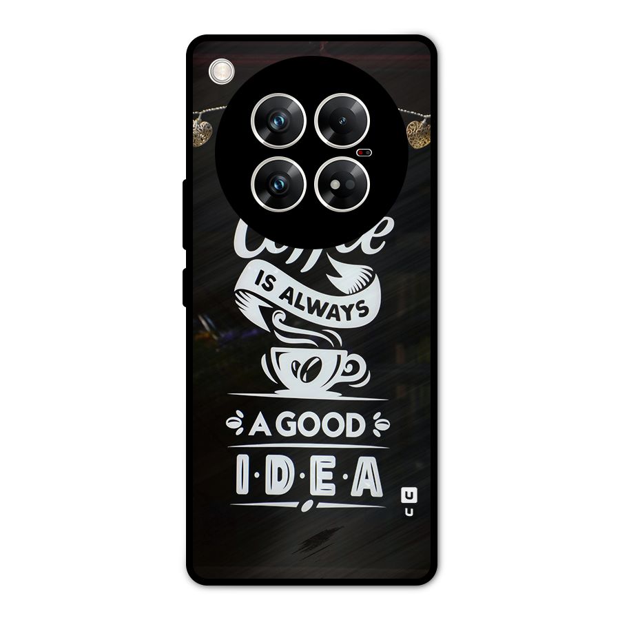 Coffee Idea Metal Back Case for Infinix Zero 40 5G