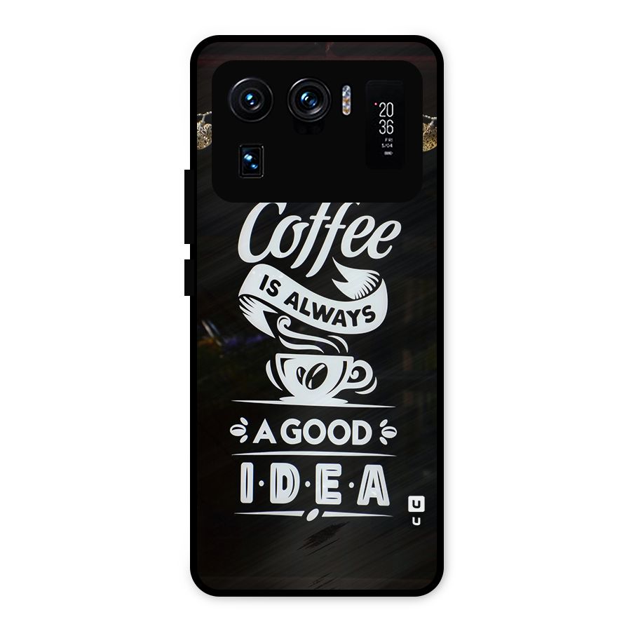 Coffee Idea Metal Back Case for Mi 11 Ultra