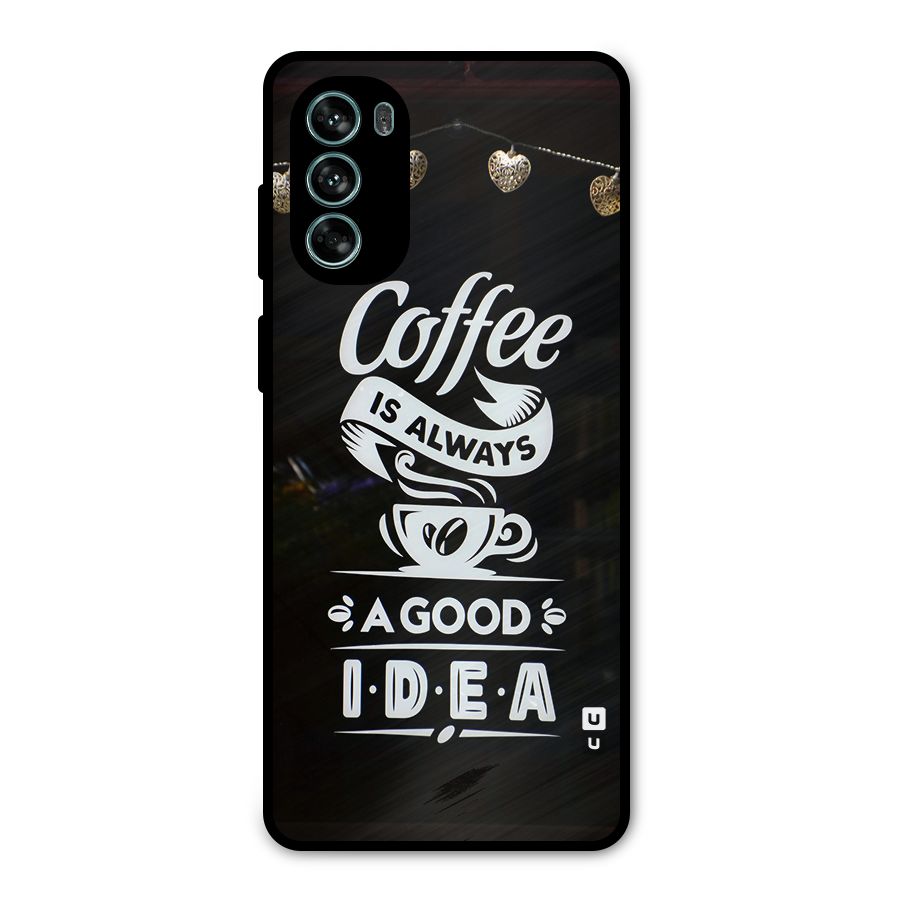 Coffee Idea Metal Back Case for Moto G62