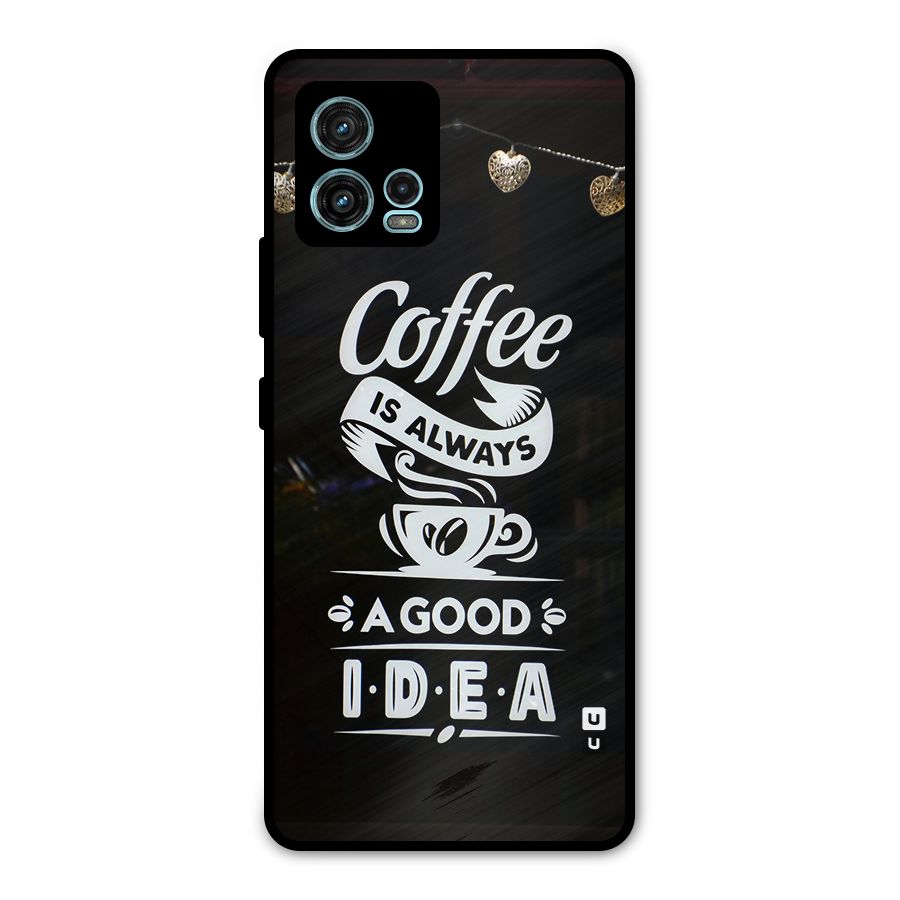 Coffee Idea Metal Back Case for Moto G72