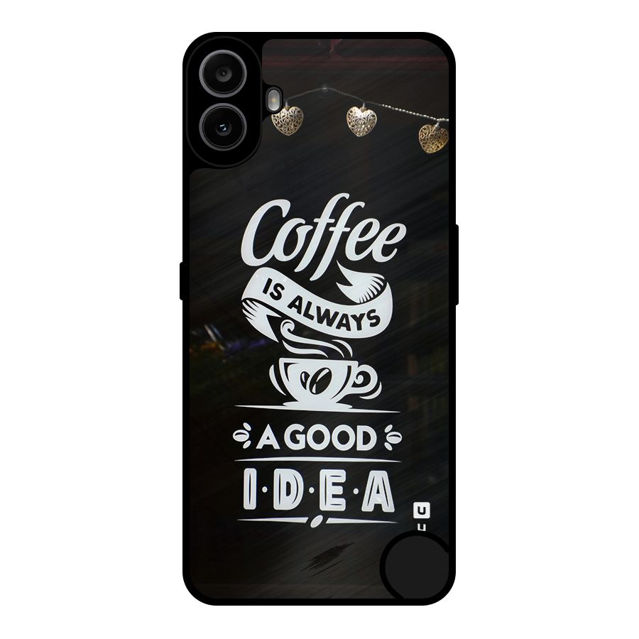 Coffee Idea Metal Back Case for Nothing CMF Phone 1