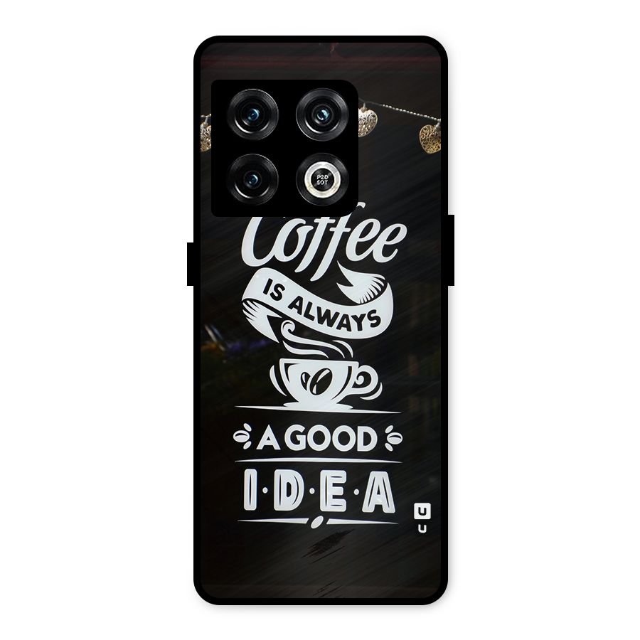 Coffee Idea Metal Back Case for OnePlus 10 Pro 5G