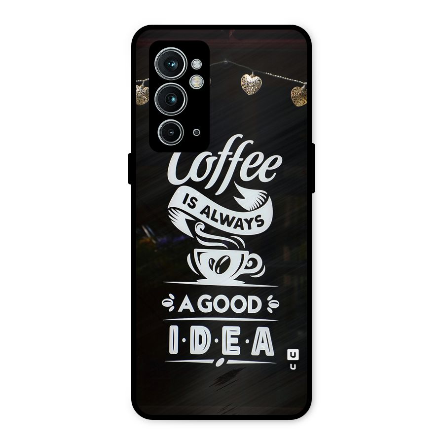 Coffee Idea Metal Back Case for OnePlus 9RT 5G