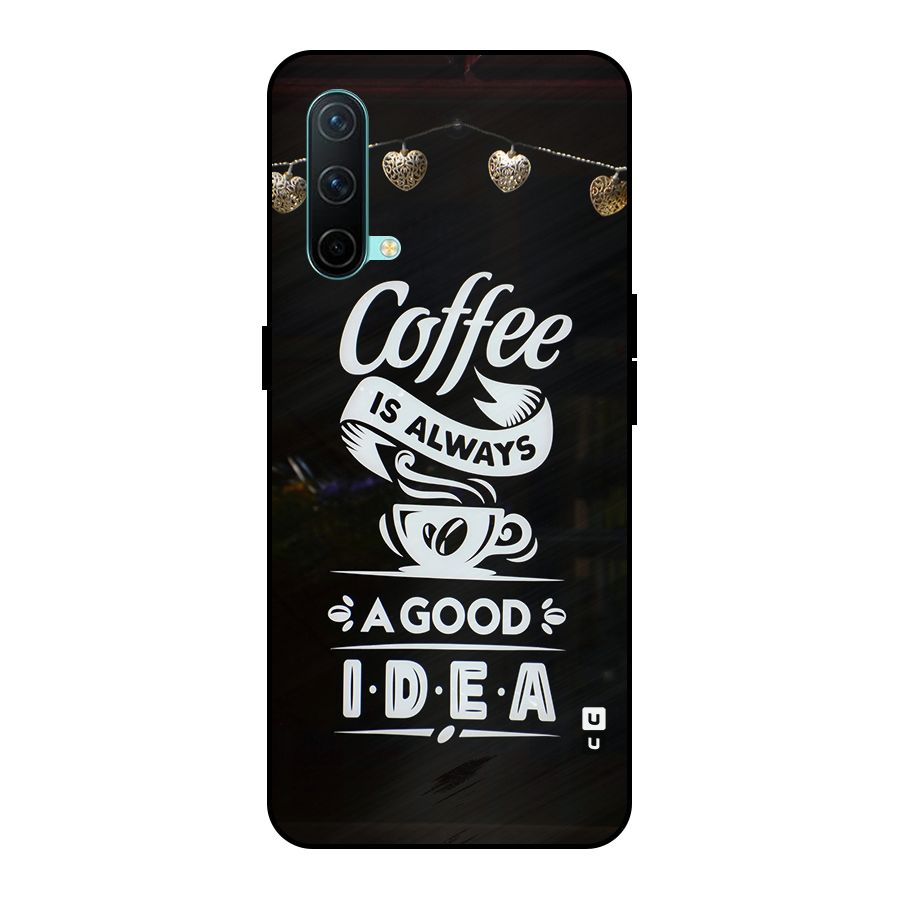 Coffee Idea Metal Back Case for OnePlus Nord CE 5G